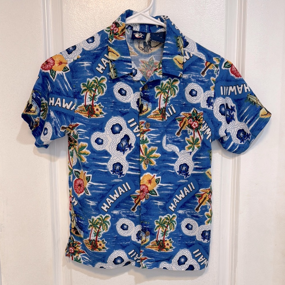 Vintage Duck Head Hawaiian Kids Shirt Size 7